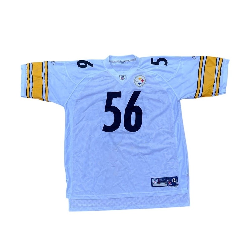 Pittsburgh Steelers Lamarr Woodley #56 Reebok White Jersey Size XXL 2XL
